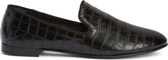 Seymour embossed leather loafers