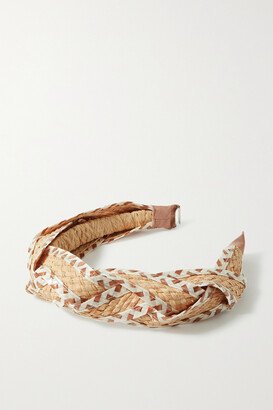 Net Sustain Ava Braided Straw Headband - Neutrals