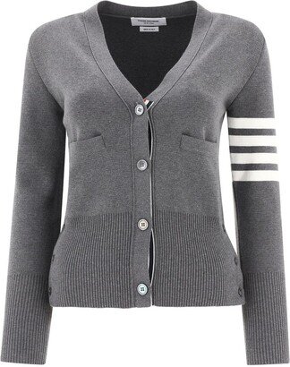 4-Bar V-Neck Knit Cardigan