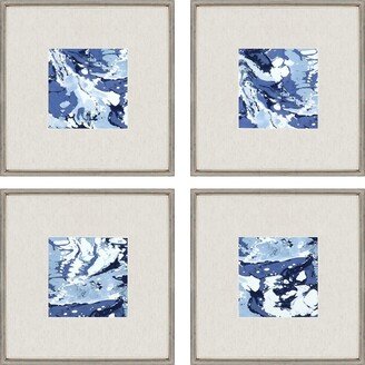 Paragon Picture Gallery Marbleized Framed Art, Set of 4