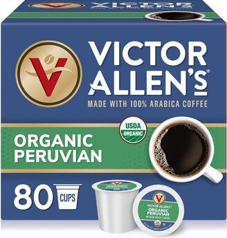 Victor Allen's Coffee Organic Peruvian, Medium Roast, Single Serve Coffee Pods, 80ct