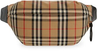 Medium Sonny Check Canvas Belt Bag