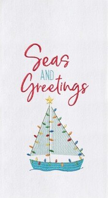 Seas And Greetings Flour Sack Kitchen Dishtowel