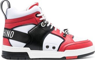 Colour-Block High-Top Sneakers