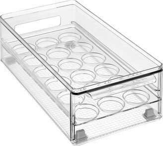 Everything Organizer Egg Holder with Drawer Clear