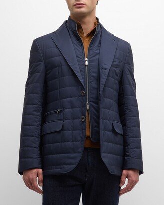 Men's Tech Overcoat with Detachable Bib