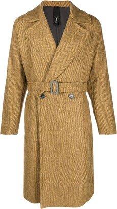 Virgin Wool-Blend Belted Coat