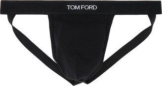 Black Elasticized Waist Jockstrap