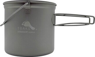 TOAKS 1100ml Titanium Camping Cooking Pot with Bail Handle and Lockable Lid