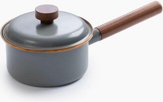 Enamel Saucepan, Slate Gray, 256 Ounces