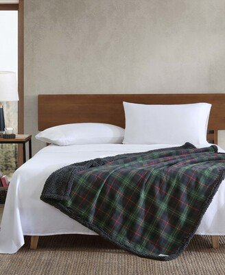 Mountain Pine Tartan Cotton Yarn Dye Reversible Flannel Throw Blanket, 60