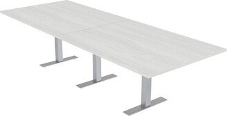 Skutchi Designs, Inc. 10 Person Modular Rectangle Conference Table Metal T-Bases Power Units