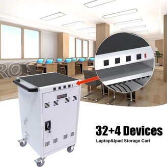 Mobile Charging Cart and Cabinet for Tablets Laptops With Extra 4 bits power stuip