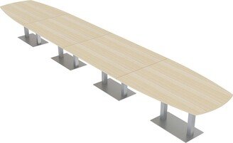 Skutchi Designs, Inc. 22' Modular Arc Boat Boardroom Table Square Metal Bases Power And Data