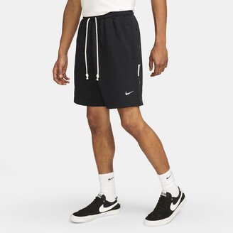 Men's Dri-FIT Standard Issue 8 French Terry Basketball Shorts in Black