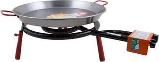 Garcima La Paella Valencia 18-Inch Carbon Steel Paella Pan with 16-Inch Burner