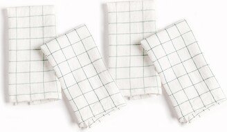 Acacia Creations Stone Washed Linen Windowpane Napkins