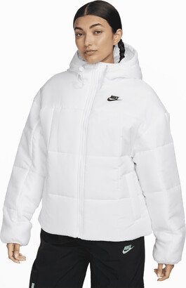 Women's Sportswear Classic Puffer Therma-FIT Loose Hooded Jacket in White