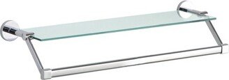 Mounted Glass Shelf with Towel Bar Chrome