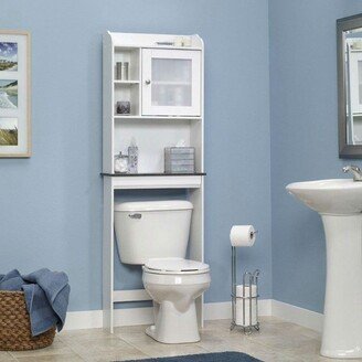 White Space Saving Over Toilet Bathroom Cabinet with 2 Adjustable Shelves - 23.25W x 7.37D x 68.62H