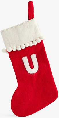 Selfridges Edit Red U-embellished Medium Wool Stocking