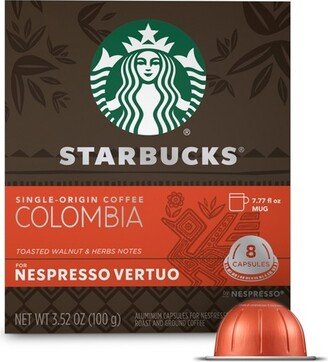 Starbucks by Vertuo Line Pods Medium Roast Coffee Single-Origin Colombia - 8ct