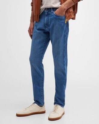 Men's Five-Pocket Straight Leg Denim Jeans