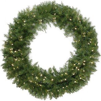 Northlight Pre-Lit LED Rockwood Pine Artificial Christmas Wreath, 24-Inch, Warm White Lights