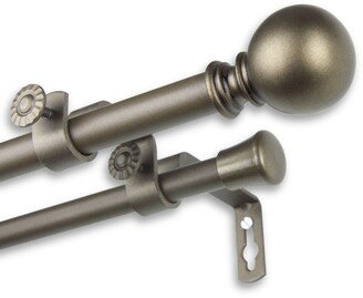 InStyleDesign Orb Adjustable Double Curtain Rod