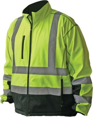 Forester Hi-Visibility Soft Shell Water Repellant Jacket - Class 3 - Green - 2X