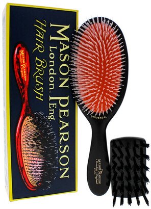 Universal Nylon Brush - NU2 Dark Ruby by for Unisex - 2 Pc Hair Brush and Cleaning Brush