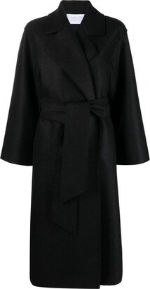 Belted Virgin-Wool Long Coat