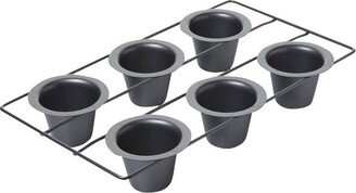 Professional 6-Cup Popover Pan, Silver