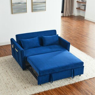 ERYE 3-in-1 Upholstered Futon Loveseat Convertible Sleeper Bed