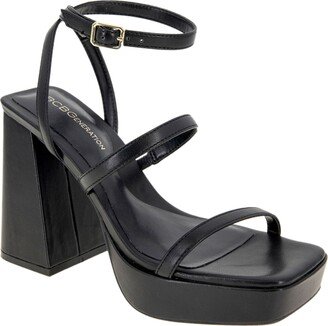 Women's Galana Strappy Platform Sandal - Black, Synthetic