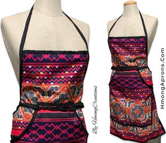 Hmongaprons.com | Printed Hmong Apron Has Pockets Ready To Ship Mom Hmongcreations.etsy.com-AA