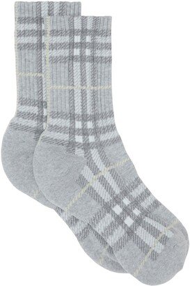 Vintage Check-print socks