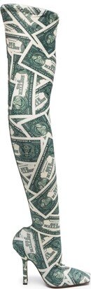 Million Dollar Boomerang thigh-high 115mm boots