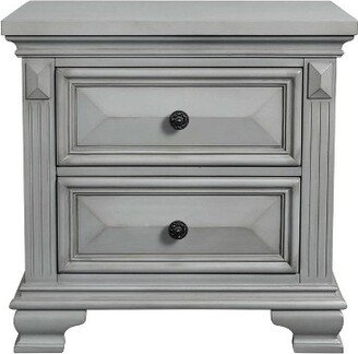 Trent 2 Drawer Nightstand Gray