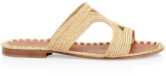 Raffia Cutout Slides