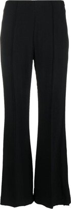 High-Waisted Flared Trousers-AO