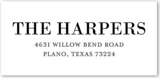 Address Labels: Stacked Standout Address Label, White, Address Label, Matte