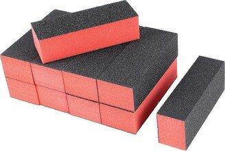 Unique Bargains Sponge Nail Finishing Buffer Buffing Block Manicure File Polishing Smooth Tool Black Red 10 Pcs