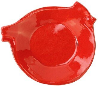 Lastra Holiday Figural Red Bird Canape Plate