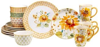 Sunflowers Forever 16Pc Dinnerware Set