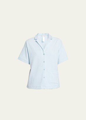 Button-Down Cotton Lounge Shirt