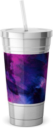 Travel Mugs: Solstice - Multi Stainless Tumbler With Straw, 18Oz, Multicolor