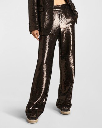 Journey Allover Sequin Flare Pants