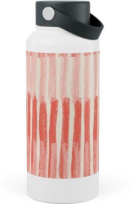 Photo Water Bottles: Strips - Coral Stainless Steel Wide Mouth Water Bottle, 30Oz, Wide Mouth, Pink