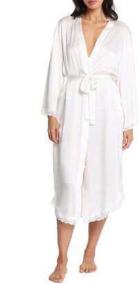 Camille Lace Trim Silk Robe